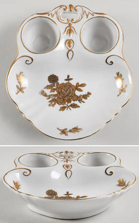 6095 3 Piece Strawberry Dish, Base Only