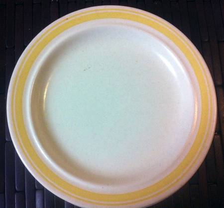 Yellow Band Dinner Plate