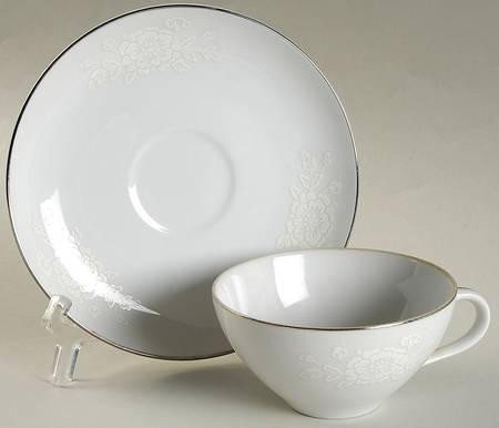 Princess Rose Flat Cup & Saucer Set