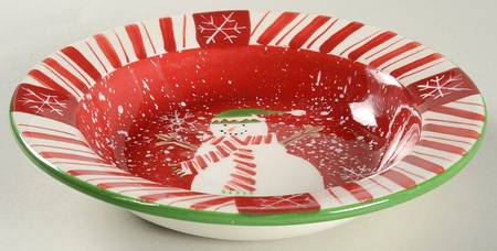 Debbie Mumm Holiday Rim Soup Bowl