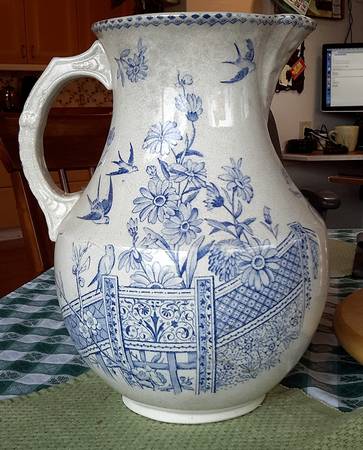 Swallow Blue Large Pitcher