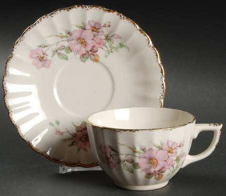 Sandra Rose Flat Cup & Saucer Set