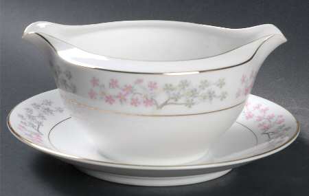 Blossom Time Gravy Boat with Attached Underplate