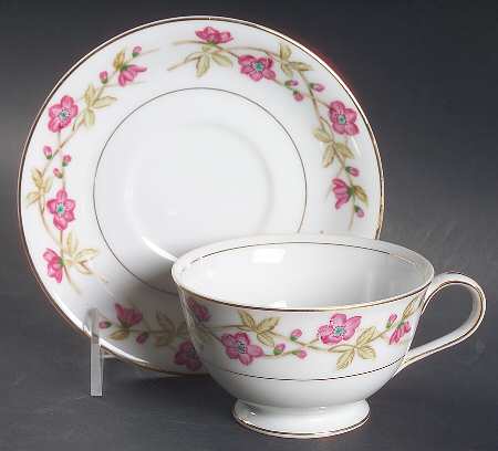 Briar Rose Footed Cup & Saucer Set