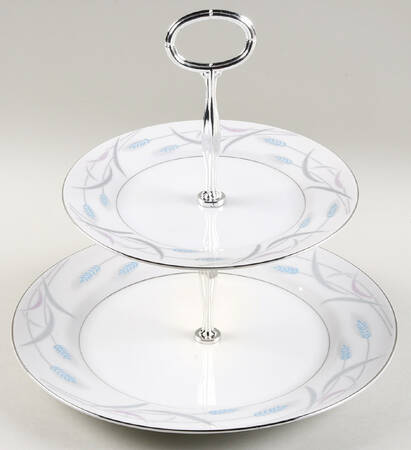 Royal Wheat 6 5/8"-10"  2 Tiered Serving Tray (Dp, Sp) HC