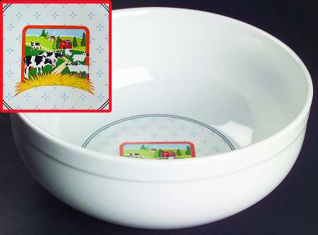 Vandor Country 9" Round Vegetable Bowl