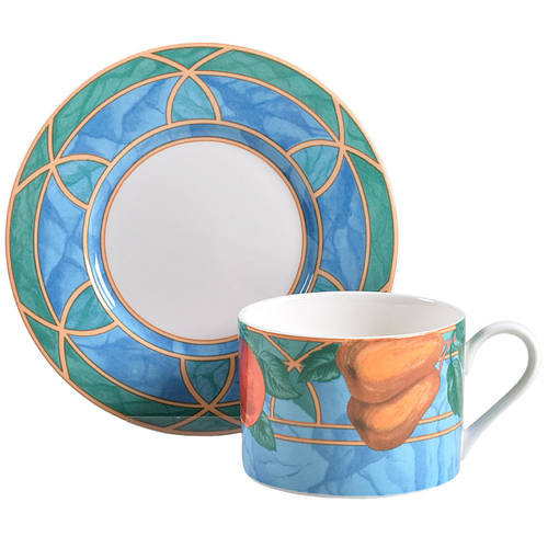 Forbidden Fruit Flat Cup & Saucer Set by Victoria & Beale