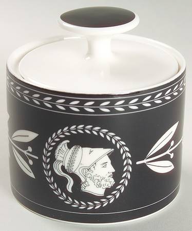 Olympia Black Sugar Bowl & Lid