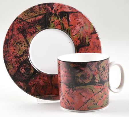 Pompeii Flat Cup & Saucer Set