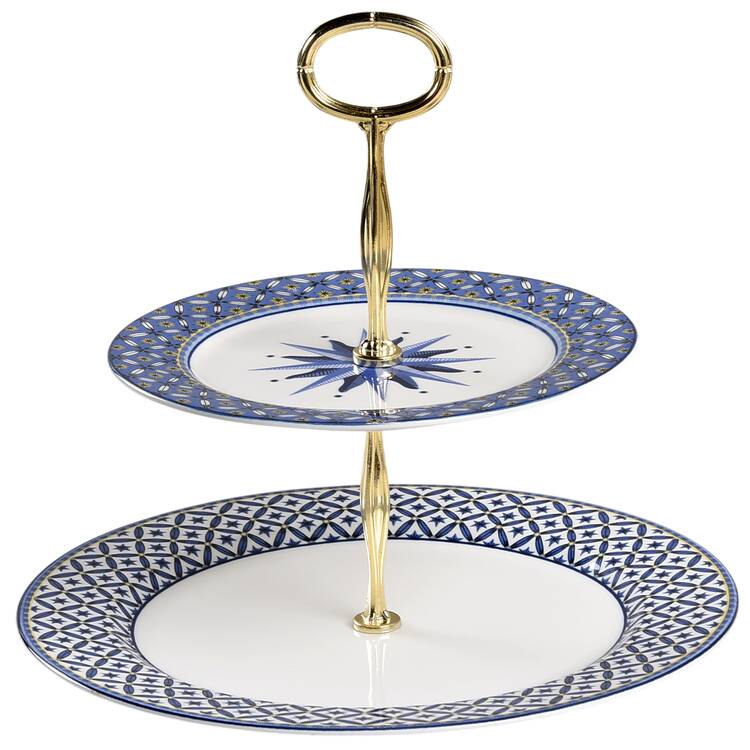 Williamsburg 6 5/8"-10"  2 Tiered Serving Tray (Dp, Sp) HC
