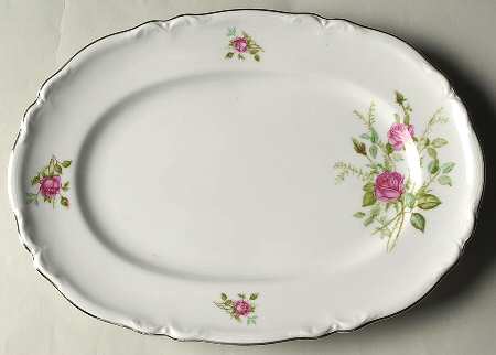 Provincial Rose (Germany) 12" Oval Serving Platter
