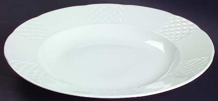 Basket Weave Large Rim Soup Bowl