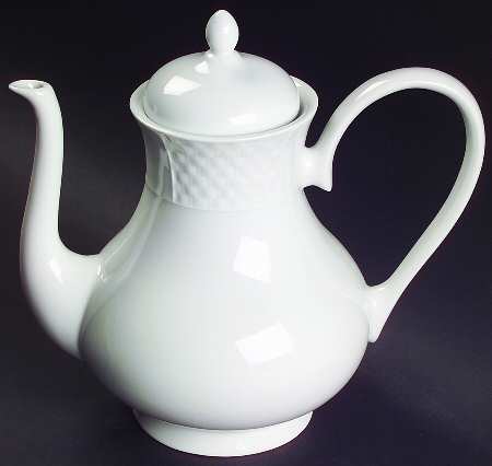 Basket Weave Coffee Pot & Lid