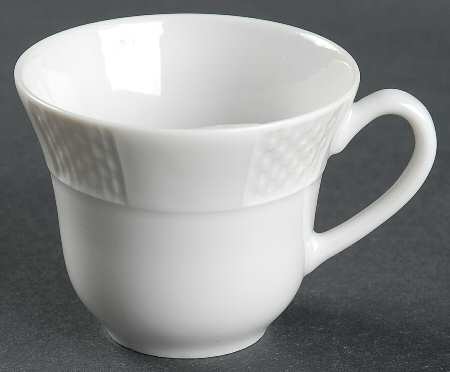 Basket Weave Flat Demitasse Cup