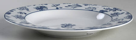 Blue Chintz Large Rim Soup Bowl