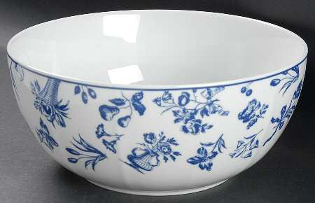 Blue Chintz 9" Salad Serving Bowl