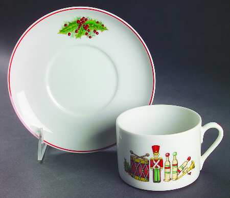Christmas Magic Flat Cup & Saucer Set