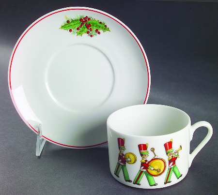 Christmas Magic Flat Cup & Saucer Set
