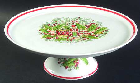 Christmas Magic 11" Diameter Pedestal Cake Stand