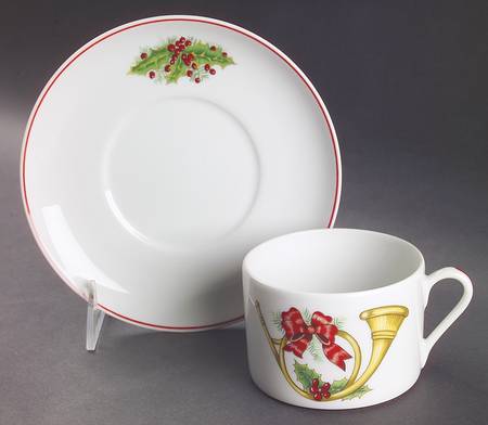 Christmas Magic Flat Cup & Saucer Set