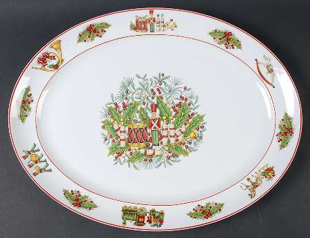 Christmas Magic 16" Oval Serving Platter
