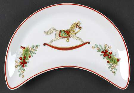 Christmas Magic Crescent Salad Plate by Vista Alegre