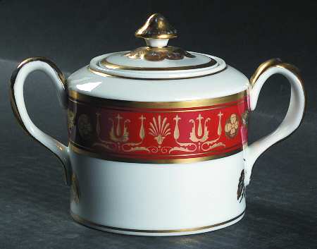 Empire Red Sugar Bowl & Lid