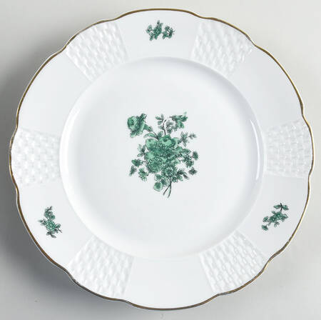 Green Rose Dinner Plate