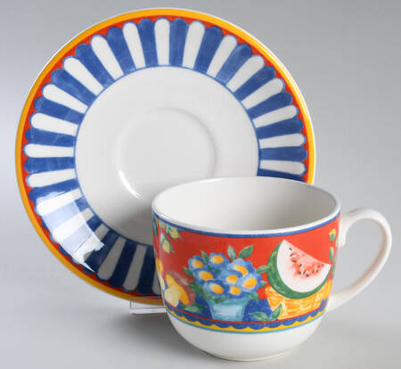 Market Place Breakfast Cup & Saucer Set