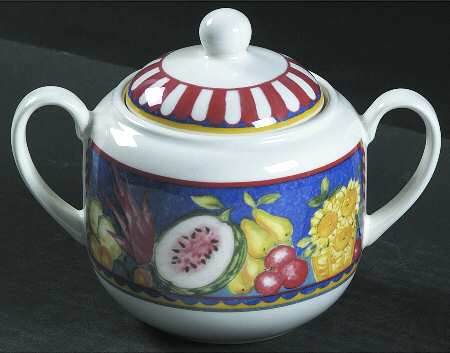 Market Place Sugar Bowl & Lid