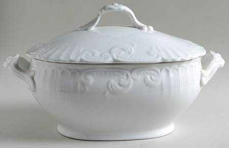 Manueline White Tureen &  Lid by Vista Alegre