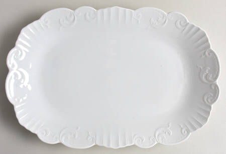 Manueline White 16" Oval Serving Platter