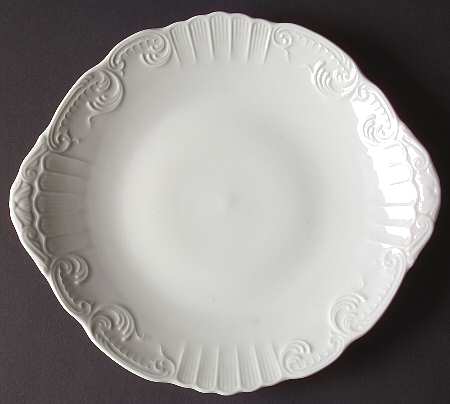 Manueline White Handled Cake Plate