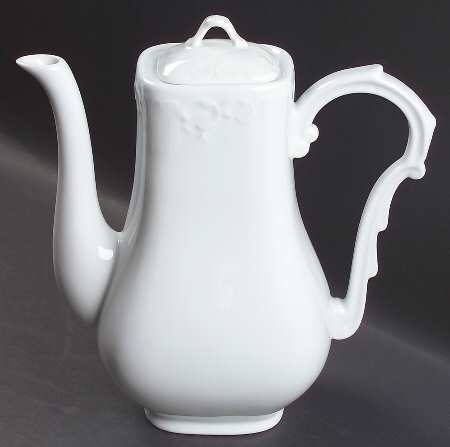 Manueline White Coffee Pot & Lid