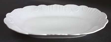 Manueline White 13" Oval Serving Platter