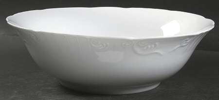 Manueline White 10" Large Salad Serving Bowl