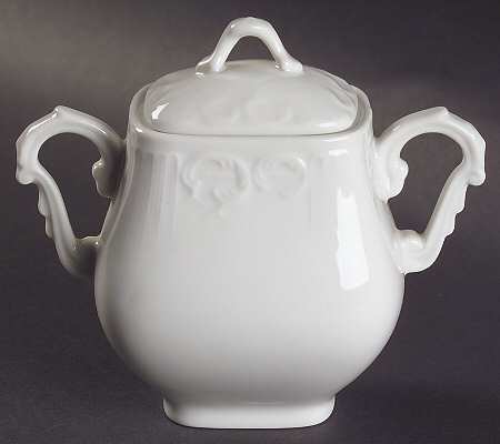 Manueline White Sugar Bowl & Lid