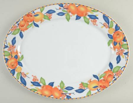 Pomegranate 16" Oval Serving Platter