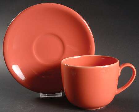 Prisma Coral Breakfast Cup & Saucer Set