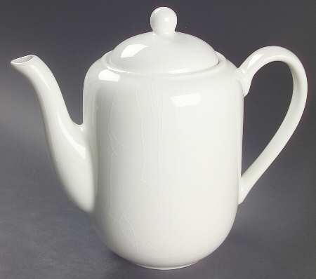 Prisma White Coffee Pot & Lid