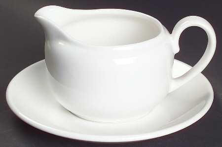 Prisma White Gravy Boat & Underplate