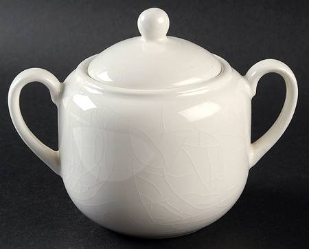 Prisma White Sugar Bowl & Lid