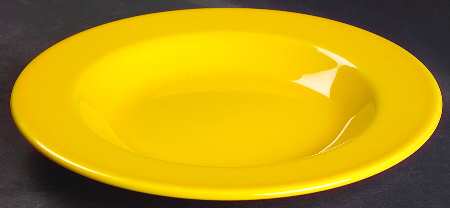 Prisma Yellow (Canary) Large Rim Soup Bowl
