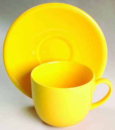 Prisma Yellow (Canary) Breakfast Cup & Saucer Set