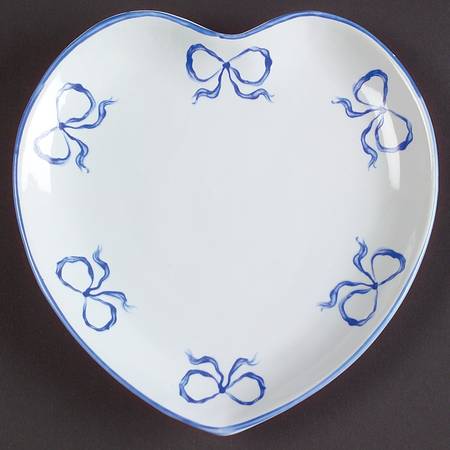Ruban Blue Heart Shaped Dish