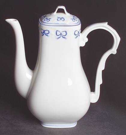 Ruban Blue Mini Coffee Pot & Lid