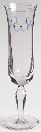 Ruban Blue Glassware Champagne Flute