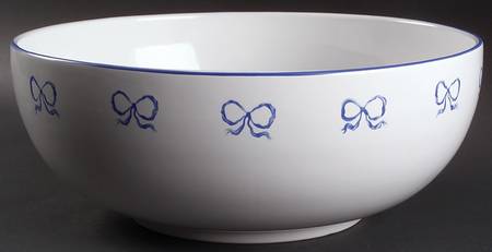 Ruban Blue 11" Large Salad Serving Bowl