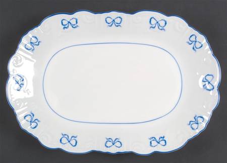 Ruban Blue 14" Oval Serving Platter