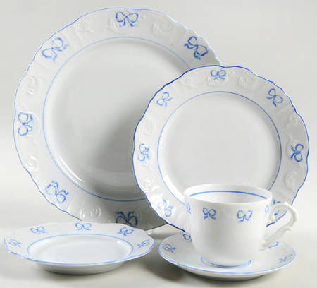 Ruban Blue 5 Piece Place Setting